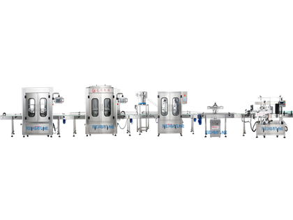 全自動(dòng)灌裝旋蓋貼標(biāo)日化生產(chǎn)線(xiàn)